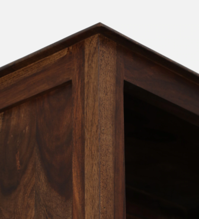 Handmade Sheesham Bookshelf with Natural Finish and Adjustable Shelves - Image 9