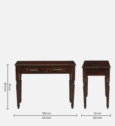 Minimalist Writing Table with Drawer Storage and Durable Wooden Finish - Image 3