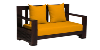Classic 2 Seater Sofa for Couple Seating with Compact Frame and Cushions - Image 6