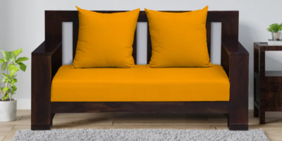 Classic 2 Seater Sofa for Couple Seating with Compact Frame and Cushions - Image 4