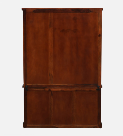 Rustic Sheesham Wood Wardrobe with Brass Handles and Drawers By Sarve Furniture - Image 6