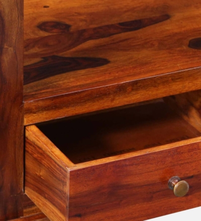 Modern Sheesham Bookshelf with Sleek Edges and Durable Construction - Image 8