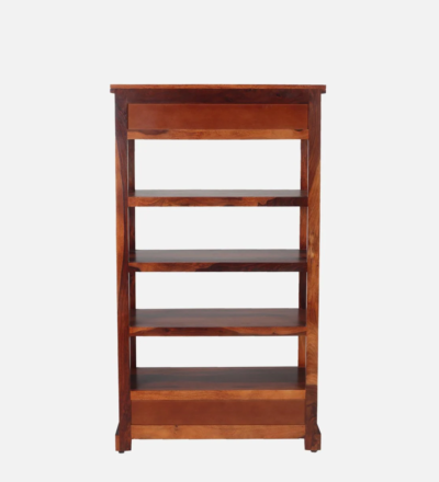 Modern Sheesham Bookshelf with Sleek Edges and Durable Construction - Image 4