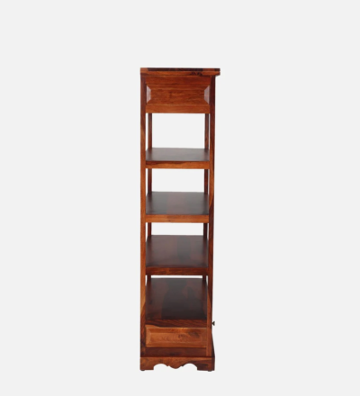 Modern Sheesham Bookshelf with Sleek Edges and Durable Construction - Image 6