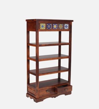 Modern Sheesham Bookshelf with Sleek Edges and Durable Construction - Image 7