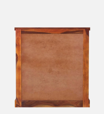 Compact Wooden Cabinet with Drawer and Double Door Storage in Honey Finish - Image 9