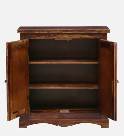Solid Sheesham Wood Cabinet with Dual Doors and Inner Shelf Storage Online - Image 6