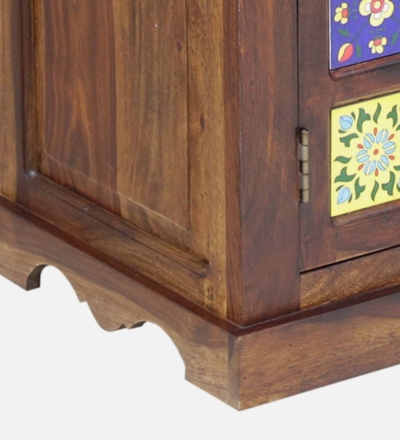 Traditional Sheesham Sideboard with Decorative Carving and Storage Drawer Units - Image 7