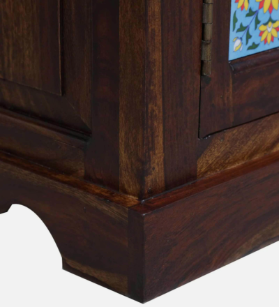 Handmade Wooden TV Console in Sheesham with Storage for Media Devices - Image 11