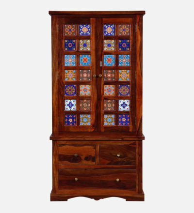 Contemporary Sheesham Wardrobe with Tall Storage Compartments By Sarve Furniture - Image 5