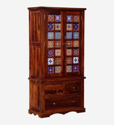 Contemporary Sheesham Wardrobe with Tall Storage Compartments By Sarve Furniture - Image 6