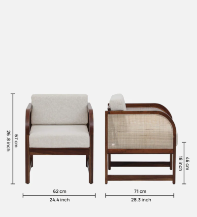 Comfortable Sofa Chair with Thick Cushion for Bedroom or Living Room - Image 3