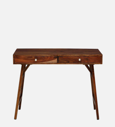 Classic Wooden Writing Table with Pull-Out Drawer and Spacious Surface - Image 4