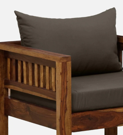 Classic Single Seater Sofa with Tufted Back and Durable Fabric Upholstery - Image 8