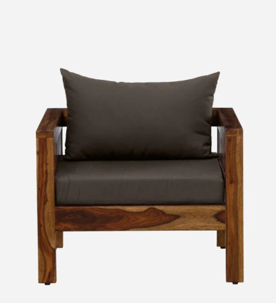 Classic Single Seater Sofa with Tufted Back and Durable Fabric Upholstery - Image 5
