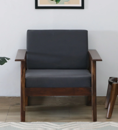 Traditional Sheesham Wooden Sofa Set with Rich Polish and Comfortable Seat