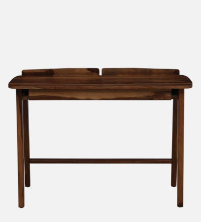 Solid Study Table with Drawer, Open Storage, and Natural Wood Texture - Image 5