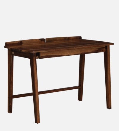 Solid Study Table with Drawer, Open Storage, and Natural Wood Texture - Image 7