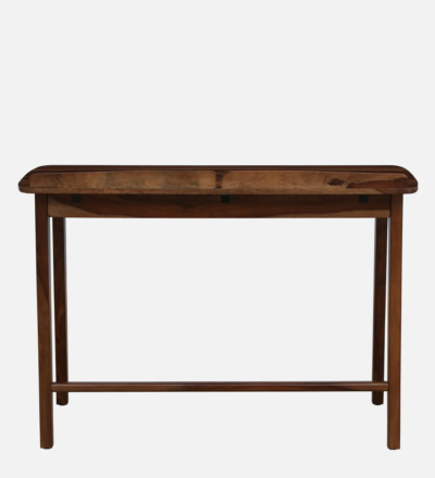 Solid Study Table with Drawer, Open Storage, and Natural Wood Texture - Image 8
