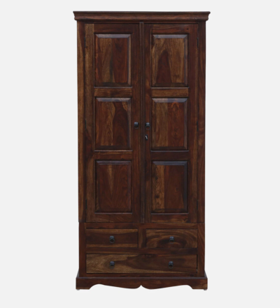 Modern Sheesham Wood Wardrobe with Storage Compartments By Sarve Furniture - Image 4