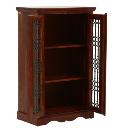 Designer Crockery Cabinet Online in Sheesham Wood with Adjustable Shelf Options - Image 5