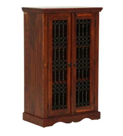 Designer Crockery Cabinet Online in Sheesham Wood with Adjustable Shelf Options - Image 6