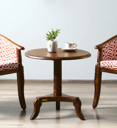 Vintage round Sheesham wood coffee table by Sarve Furniture – Buy online