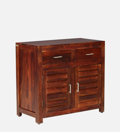Sheesham Wood Storage Cabinet with Smooth Finish and Multiple Compartments - Image 4