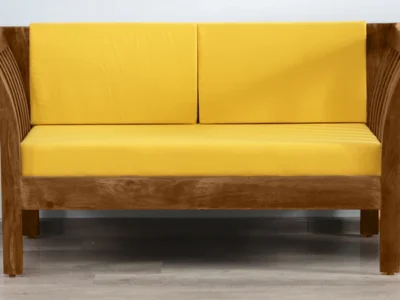Minimal 2 seater Sheesham wood sofa by Sarve Furniture