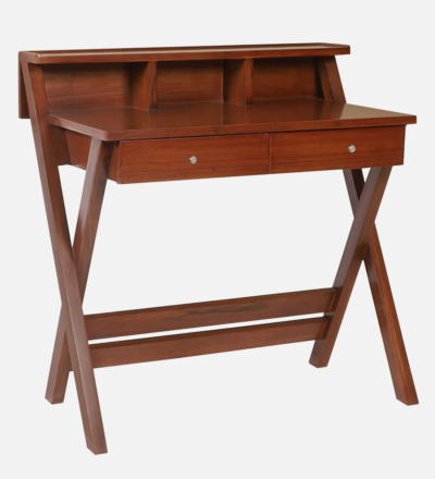 Modern Wooden Study Desk with Laptop Shelf and Storage Compartment - Image 4