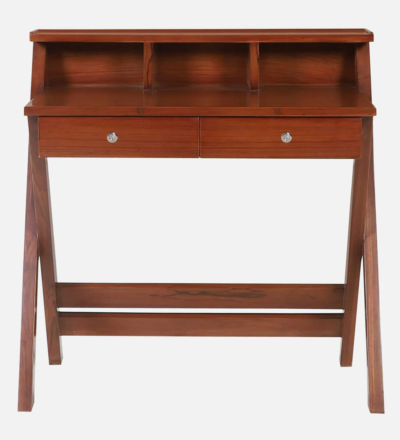 Modern Wooden Study Desk with Laptop Shelf and Storage Compartment - Image 6