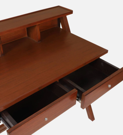 Modern Wooden Study Desk with Laptop Shelf and Storage Compartment - Image 7