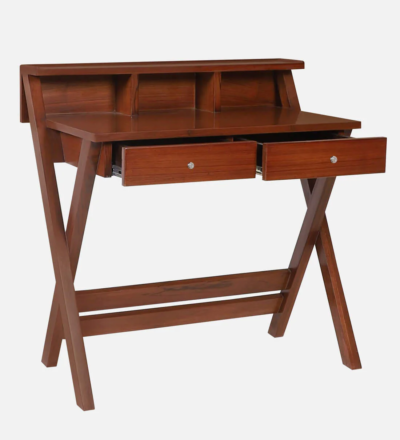 Modern Wooden Study Desk with Laptop Shelf and Storage Compartment - Image 5