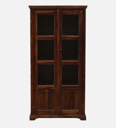 Elegant Sheesham Crockery Unit Online with Glass Doors and Drawer Storage - Image 4