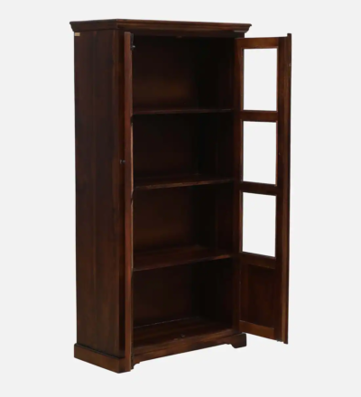 Elegant Sheesham Crockery Unit Online with Glass Doors and Drawer Storage - Image 6
