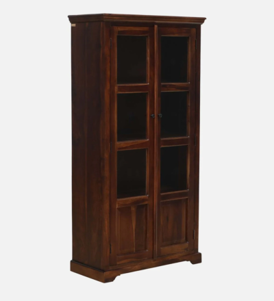 Elegant Sheesham Crockery Unit Online with Glass Doors and Drawer Storage - Image 5