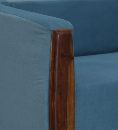 Designer One Seater Sofa for Guest Room with Polished Sheesham Frame - Image 9
