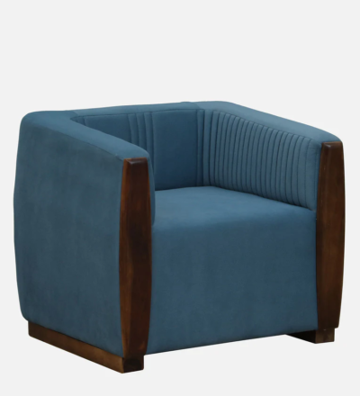 Designer One Seater Sofa for Guest Room with Polished Sheesham Frame - Image 5
