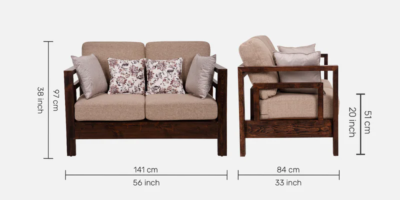 Minimalist Sheesham Wood Sofa with Fine Finish and Cozy Cushion Support - Image 3