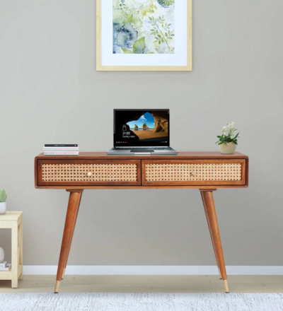 Multipurpose study desk with drawers and bookshelf for children’s room organization