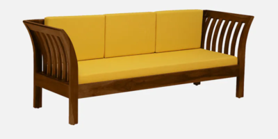 Durable Wooden Sofa with Three Cushions and Rich Color Upholstery - Image 5