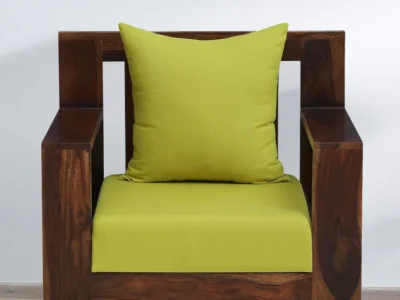 Handcrafted Sheesham Wooden Sofa with Comfortable Cushions and Sleek Design