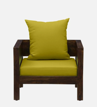Single Seater Wooden Sofa Chair with Cushion for Living Room Comfort - Image 5