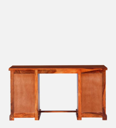 Elegant Writing Table with Sheesham Wood Top and Storage Drawer - Image 6