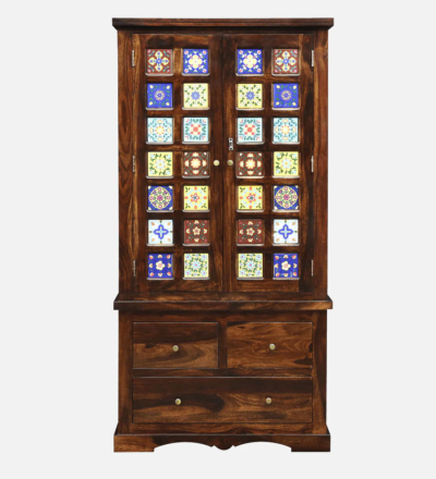 Classic 2 Door Wardrobe in Sheesham Wood with Ample Storage By Sarve Furniture - Image 4