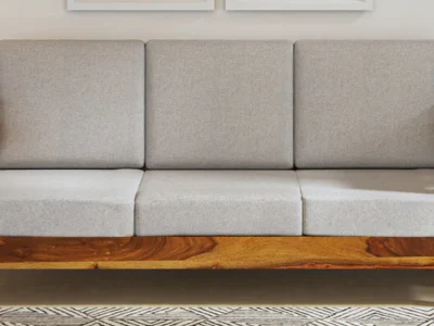 3 seater relaxing sofa with cushion back and strong wooden frame