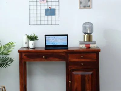 Premium writing desk with inbuilt storage and minimalist design for study
