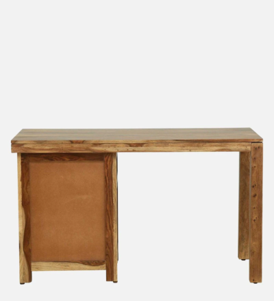 Rustic Sheesham Writing Table with Drawer and Natural Finish for Students - Image 7