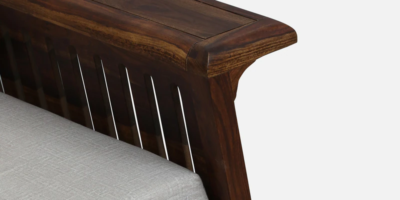 Royal Three Seater Sofa with Velvet Finish and Broad Seat Design - Image 8
