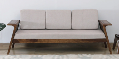 Royal three seater sofa with velvet upholstery and broad seating